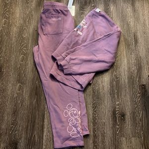 NWT Mickey and Friends Purple Sweat Set